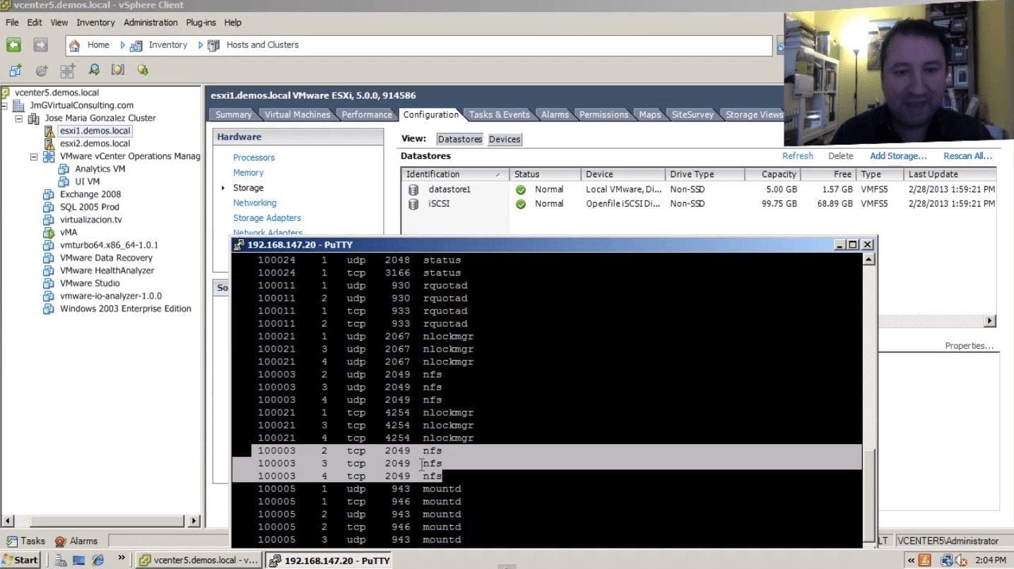VMware iSCSI y NFS configuración e instalación por Jose Maria Gonzalez