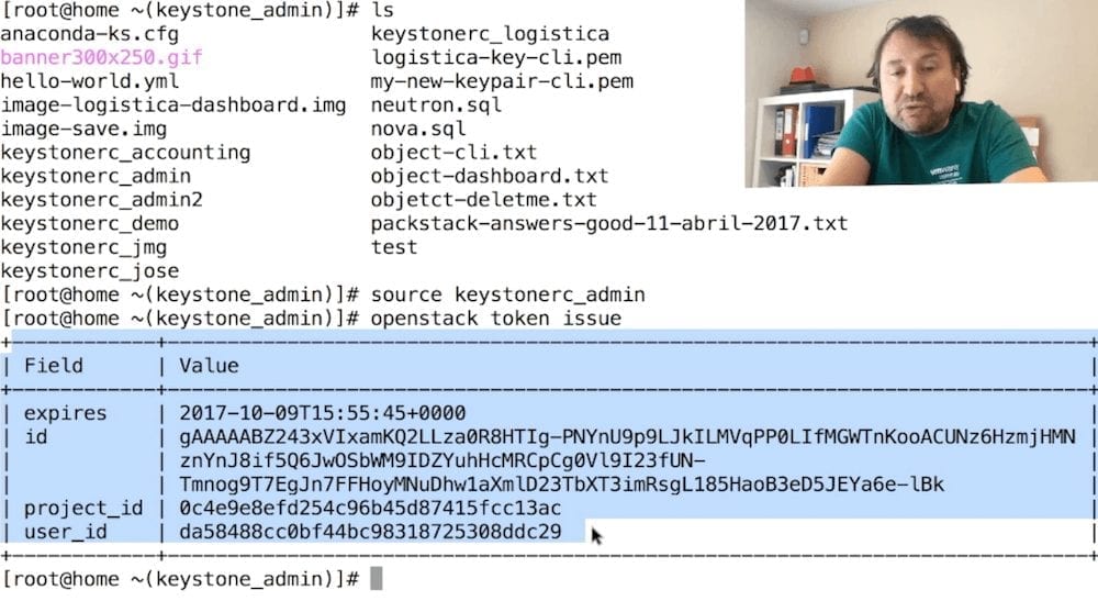 Verificando los servicios de Keystone en Openstack